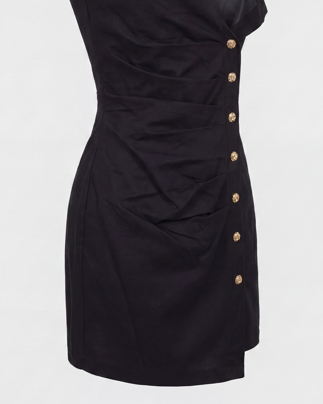 Noir Luxe Button Dress Secondary image
