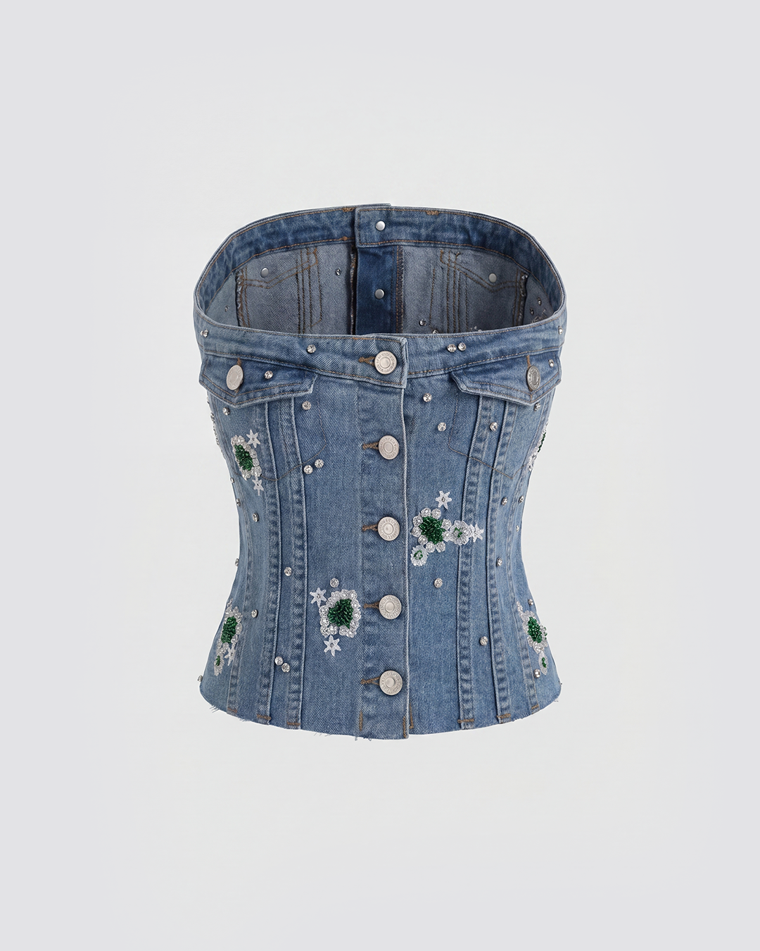 Denim Diva Bustier Top